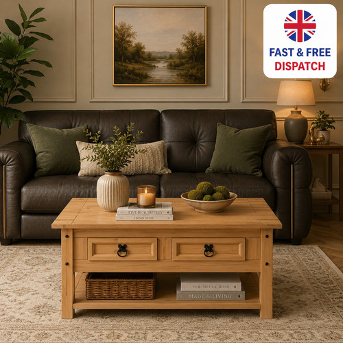 Solid pine coffee table - pine, 2