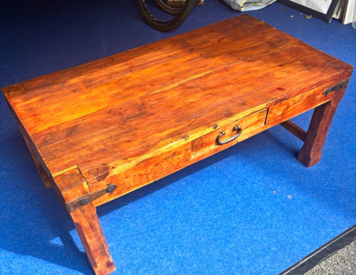 Rectangular brown waxed wood - rectangular,