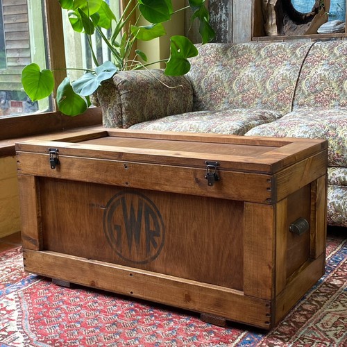 Wooden trunk chest - trunk, coffee