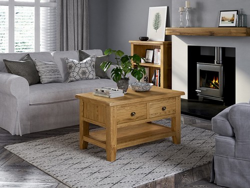 Oak small coffee table - coffee,