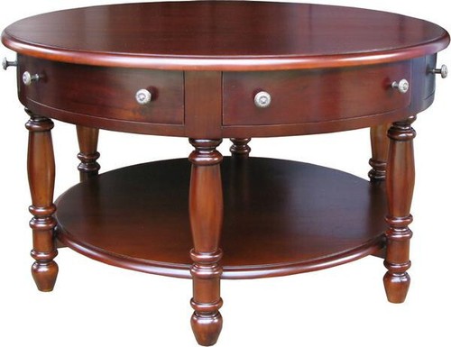Round coffee table - coffee, |