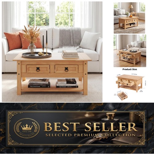 Elegant waxed pine - waxed, coffee