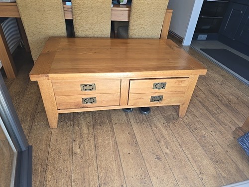 Solid oak draw coffee - 4,