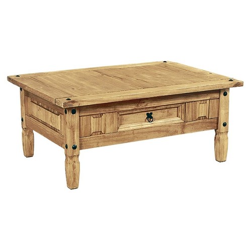 Solid pine coffee table - table, large